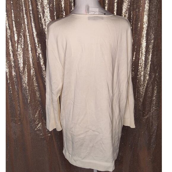 Banana Republic Factory V-neck Light Weight Pullover Sweater Cream Beige Large - Picture 2 of 7
